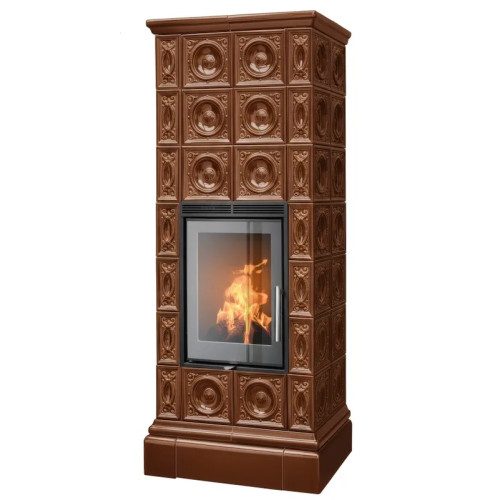 Kachlová Krbová kamna ABX Venezia exklusive XL, Hnědá